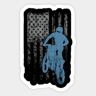 Dirtbike Flag USA Sticker